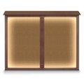 United Visual Products 24"x36" 1-Door Enclosed Outdoor Letterboard, Burgundy/Bronze Alum UV1160D-BRONZE-BURGUN